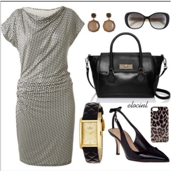 CABI Rushed Jersey Knit Dress SZ Medium - Picture 8 of 8